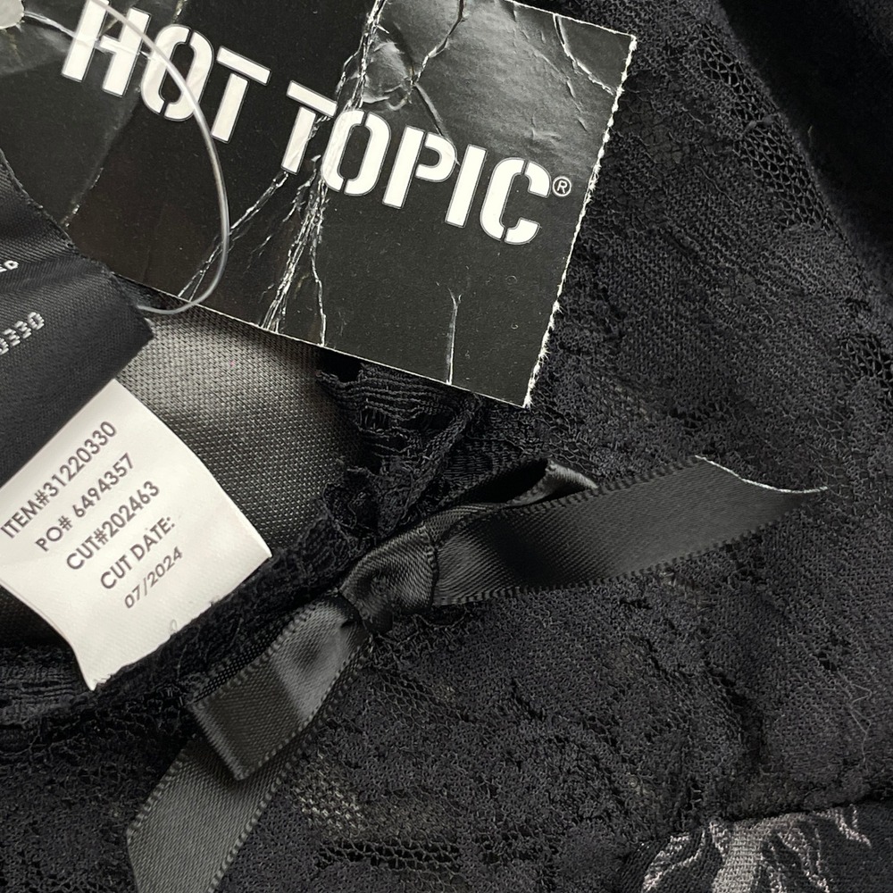 Cosmic Aura Hot Topic Black Celestial Lace Slip Dress Witchy Whimsigoth Moon L - Picture 6 of 8